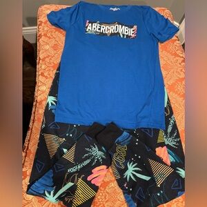 Abercrombie & Fitch Kids Vibrant Blue Pajama Set